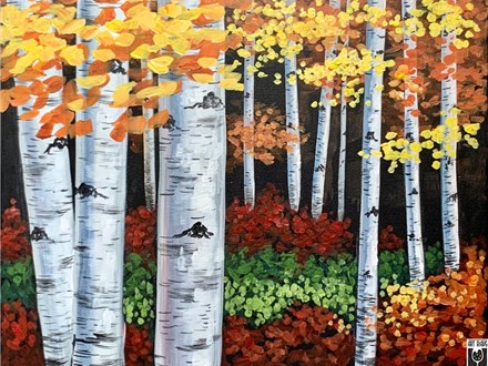 Beautiful Birch Canvas Painting