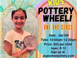 Kids' Pottery Wheel One Day Class Jan 5th 2024