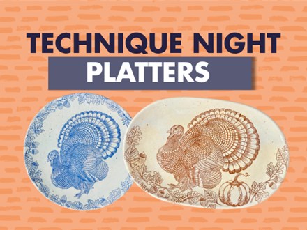 Technique Night! Silkscreen Turkey Platter - November 14th