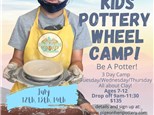 Kids Pottery Wheel Camp July 12th, 13th, 14th
