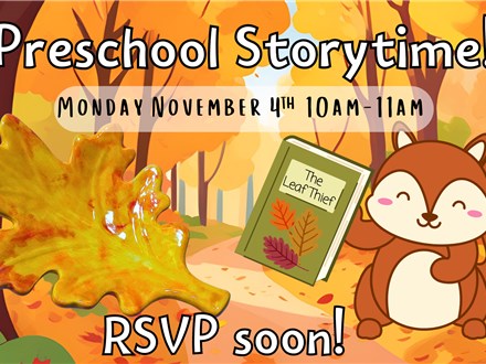 Preschool Storytime! November 2024