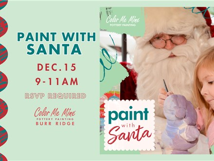 Paint with Santa: Sunday, December 15th 9:00-11:00am