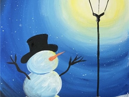 Cute Snowman Canvas Class!