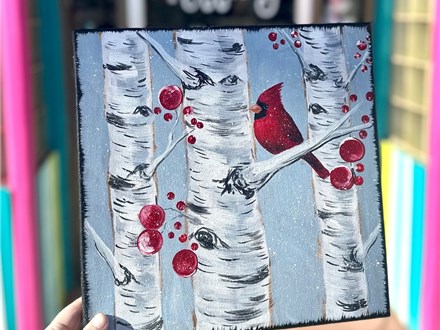 You Had Me at Merlot - Aspen Cardinal - Canvas - Friday Nov 29th - $30