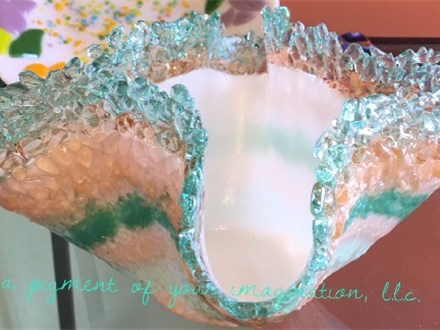 Fused Glass Lace Bowl