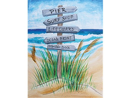 Beach This Way Canvas Painting