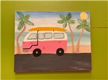 Summer Camp Van on the Beach Canvas Wednesday, July 13th 10am-12pm
