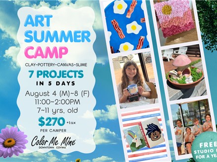 SOLD OUT-KIDS ART CAMP~HELLO SUMMER~ JUNE 23-27~