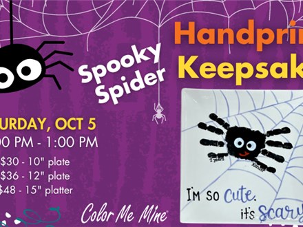 Spider Handprint Keepsake - October 5