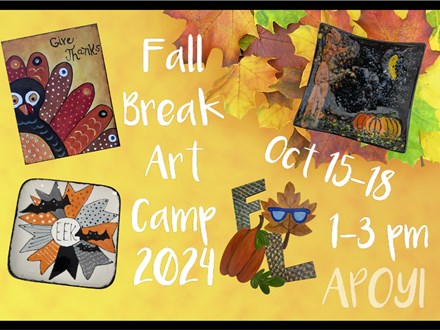 Fall Break Art Camp October 15-18, 2024