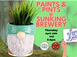 Stoneware Gnome Planter!!  Paints and Pints @ Sun King Brewery!!! April 18th