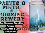 24oz Stoneware Beer Stein Paints & Pints @ Sun King Brewery