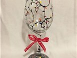 Christmas Lights Wine Glass Painting Class!