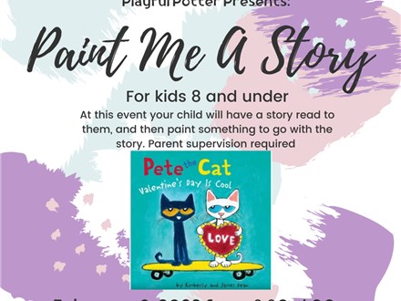 Paint Me A Story- Pete the Cat Valentine's Day Is Rad