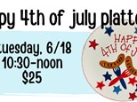 Pottery Patch Camp Tuesday, 6/18 POTTERY: Happy 4th of July Platter