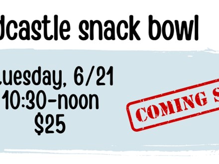 Pottery Patch Camp Tuesday,  6/21 POTTERY: Sandcastle Snack Bowl