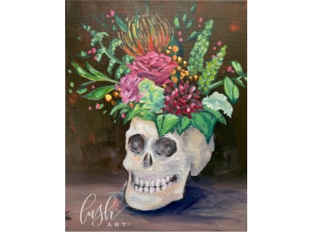 Floral Skull Paint Class