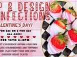 Dip & Design Pottery Painting and Chocolate Dipped Strawberry Class