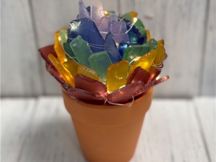 Light Up Sea Glass Succulent OR Tree Votive Workshop, Wednesday July 10th, 6:00-8:30pm