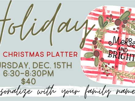 POTTERY, PAINT,& WINE HOLIDAY PLAID EDITION 12/15 @THE POTTERY PATCH