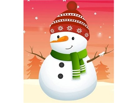 Bel Air Kids Sunset Snowman Canvas - Jan 10th 