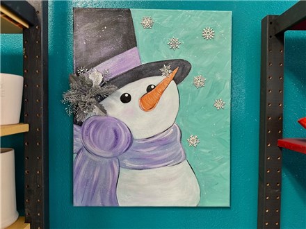 You Had Me at Merlot - Snowman - Canvas - Friday Nov 15th - $30 & Up