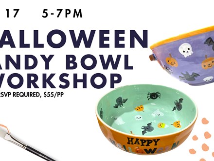 Halloween Candy Bowl Workshop- Thursday, October 17th 5-7pm