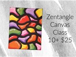 Zentangle Canvas Class 10+ $25 4-6pm