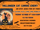 Halloween Cat Canvas Friday September 27th 6:30-8:30pm AT JETPORT PLUS