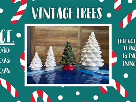Paint Your Own Ceramic Christmas Tree Class $45+ Oct. 15th, 23rd, 28th
