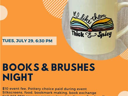 Books & Brushes Night - Tuesday, July 29, 6:30 pm