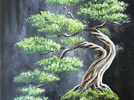 Beautiful Bonsai Canvas Paint and Sip