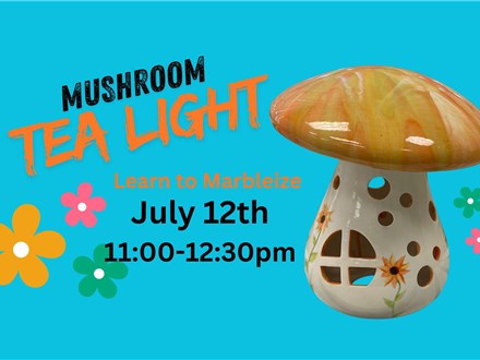 Mushroom Tea Light Class at TIME TO CLAY