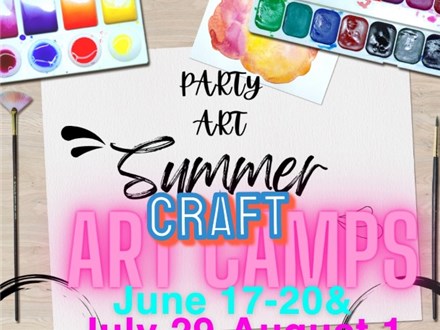 Craft Camp-at Party Art-July 29-August 1-9:00-12:00