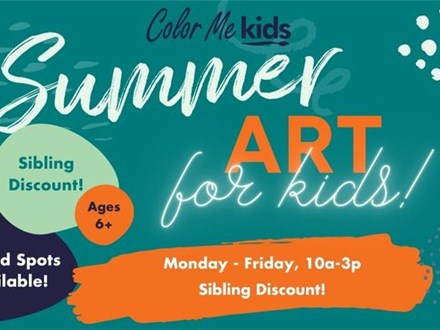 Summer Art for Kids 2025 - Week 7 - Bonus Week! Aug 25th-29th