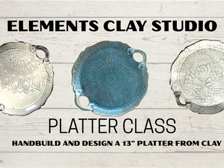 STONEWARE 13" PLATTER CLASS