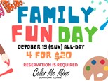 Family Fun Day~4 For $20 Studio Fee~Oct. 19(SUN)