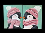 You Had Me at Merlot - Kissing Penguins - Canvas - Jan 31st - $28