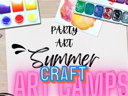 Kids Craft Camp-Ages 5-12- at Party Art-July 15-18-9:00-12:00