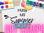 Kids Craft Camp-Ages 5-12- at Party Art-July 15-18-9:00-12:00