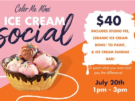 Ice Cream Social for International Ice Cream Day - July 20th!