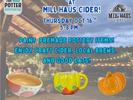 Pottery Painting at Mill Haus Cider 