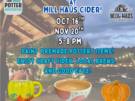 Pottery Painting at Mill Haus Cider 