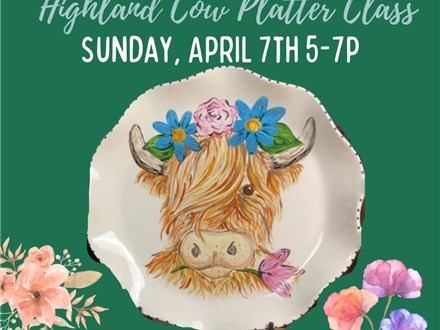 Highland Cow Platter Class at KILN CREATIONS