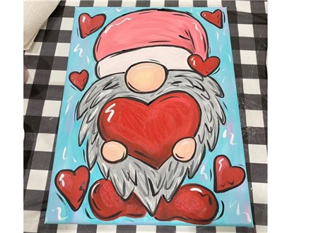 Bel Air Kids Valentines Gnome Canvas - Feb 7th