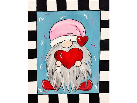 Bel Air Kids Valentines Gnome Canvas - Feb 7th