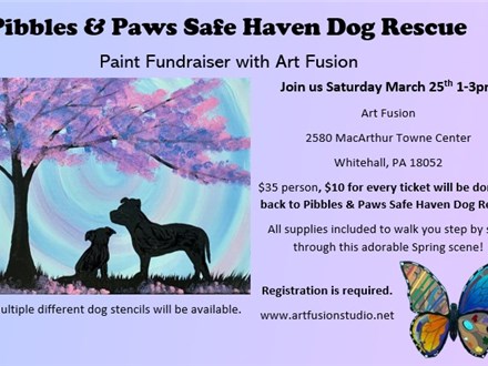 PIBBLES & PAWS Fundraiser Sat. March 25th 1-3pm
