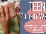 Teen Pottery Wheel January 11th-February 1st 2024