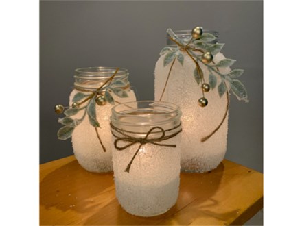 1/15 Frosted Mason Jar Luminaries at Uva Wine Bar