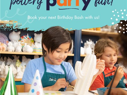 KIDS POTTERY PARTY (up to 15 painters)